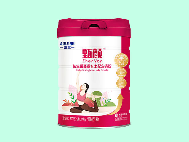 傲龙甄颜益生菌高铁女士配方奶粉